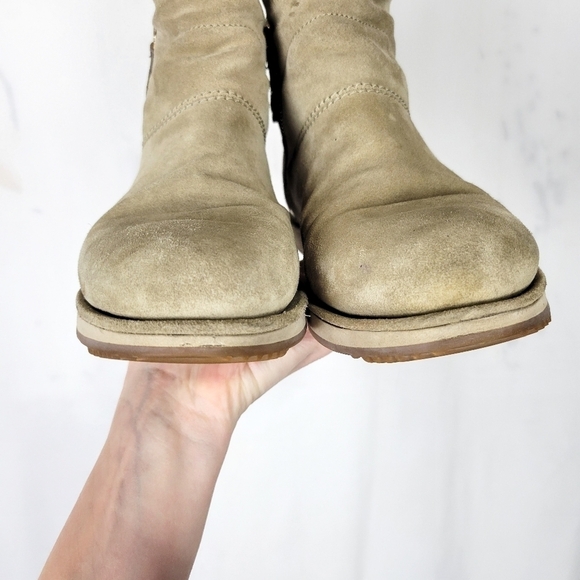 The Original Car Shoe Tan Suede Leather Ankle Boots - Picture 2 of 9
